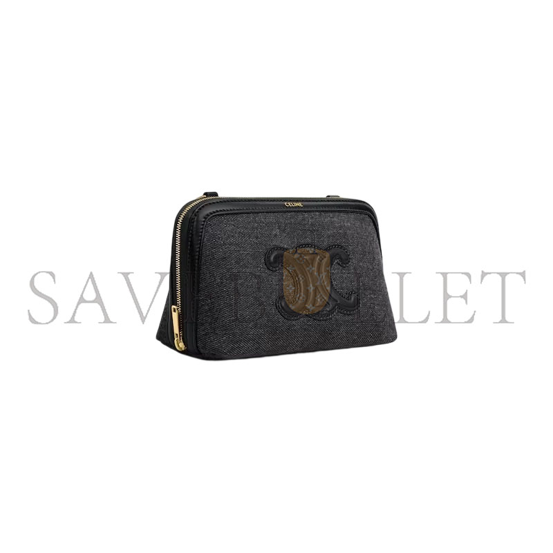 CELINE CLUTCH ON CHAIN CUIR TRIOMPHE (16.5*11*8cm)